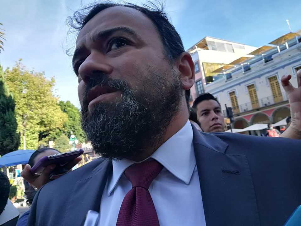 El secretario de Gobernación Municipal, René Sánchez Galindo. (Angélica Tenahua)