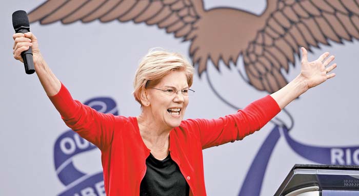 La senadora por Massachusetts también tiene en la mira a Google y Amazon. Nati Harnik/Ap