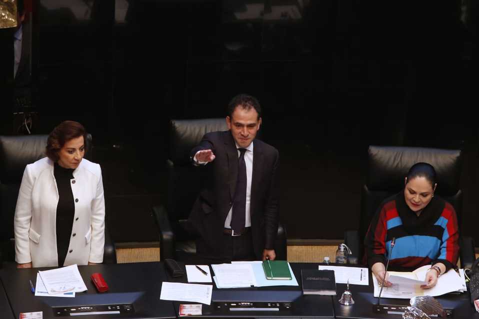 Arturo Herrera, secretario de Hacienda y Crédito Público, comparece ante senadores. (Ariana Pérez)