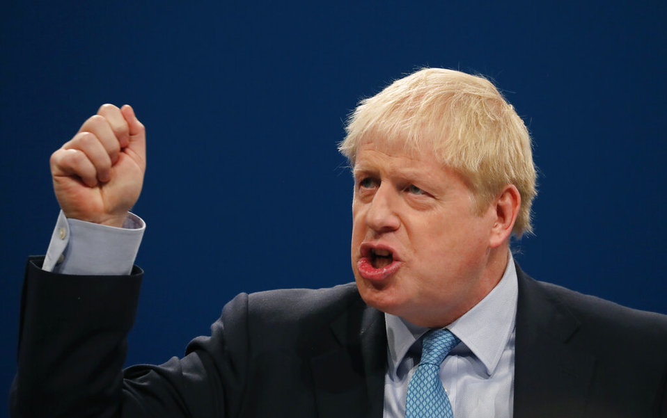 Boris Johnson presentó el miércoles sus propuestas a la Unión Europea sobre el tema de la frontera irlandesa. AP