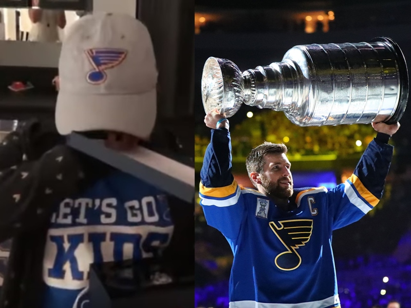 Niña recibe anillo de la Stanley Cup (Twitter @StLouisBlues)