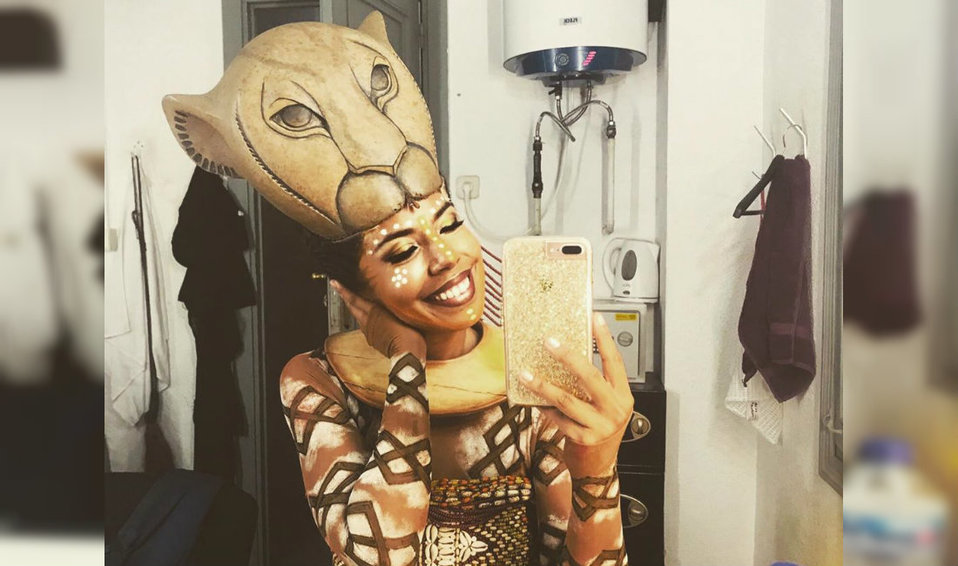 Fela Domínguez interpreta a Nala en El Rey León (Instagram).