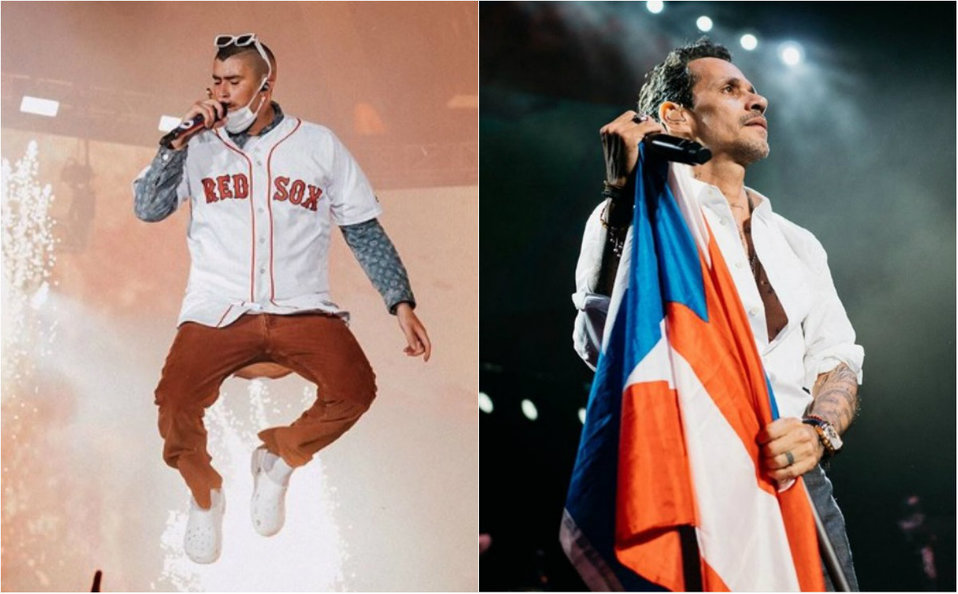 Bad Bunny y Marc Anthony ayudarán a reconstruir campos de beisbol en Puerto Rico (Instagram @badbunnypr/@marcanthony)
