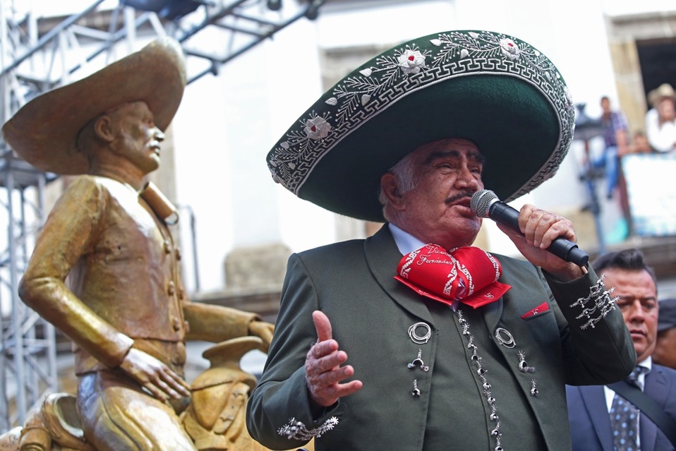 Homenaje a Vicente Fernández en la Plaza de los Mariachis de Guadalajara (Cuartoscuro).