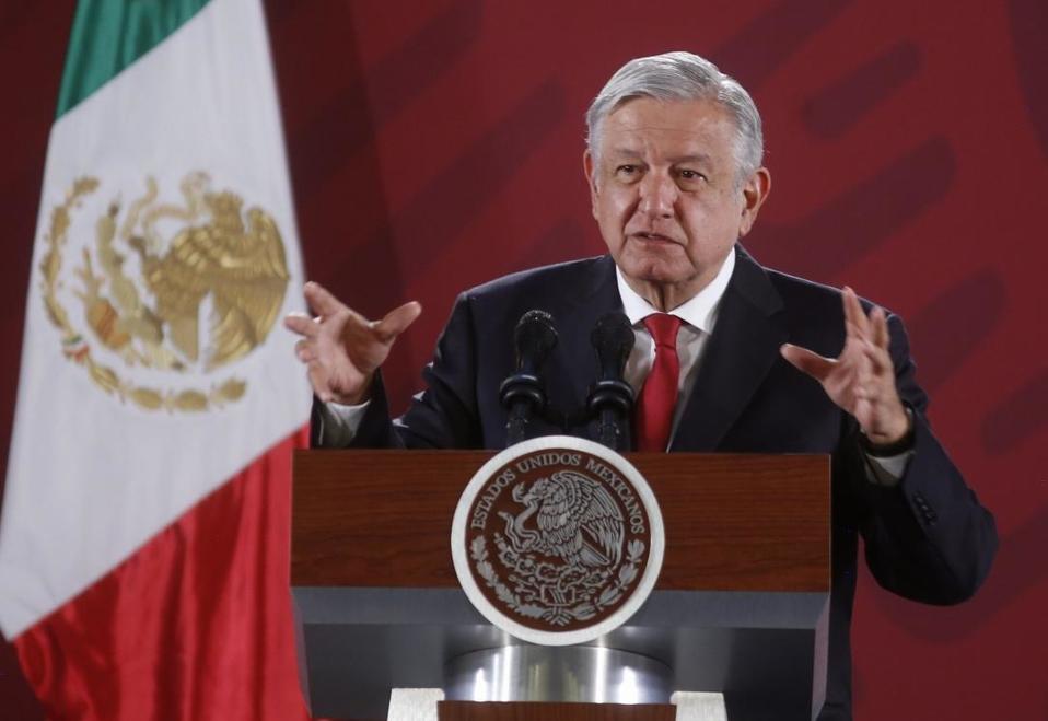 El presidente Andrés Manuel López Obrador en su conferencia matutina de hoy. /Araceli López