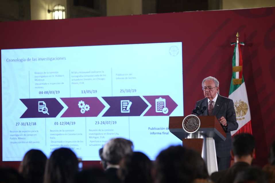 Javier Jiménez Espriú durante la conferencia de prensa matutina de hoy. / Juan Carlos Bautista