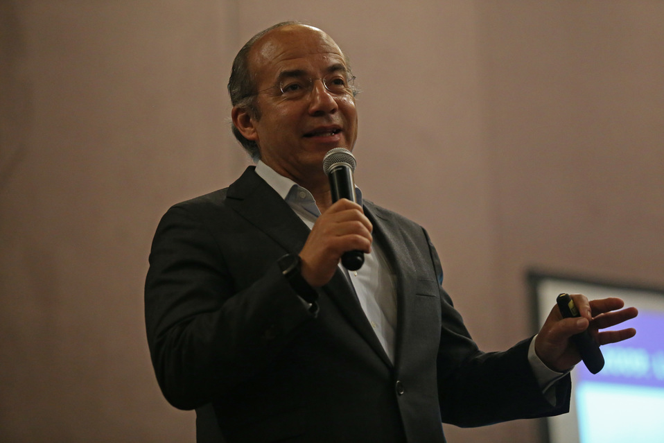 El ex presidente Felipe Calderón canceló su conferencia en el Tec de Monterrey. /cuartoscuro