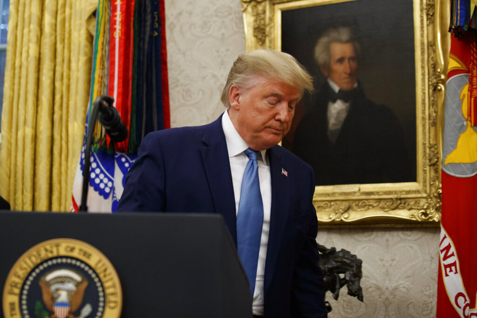 El presidente de Estados Unidos, Donald Trump, cataloga el juicio político como una violación a a constitución de EU. (AP)