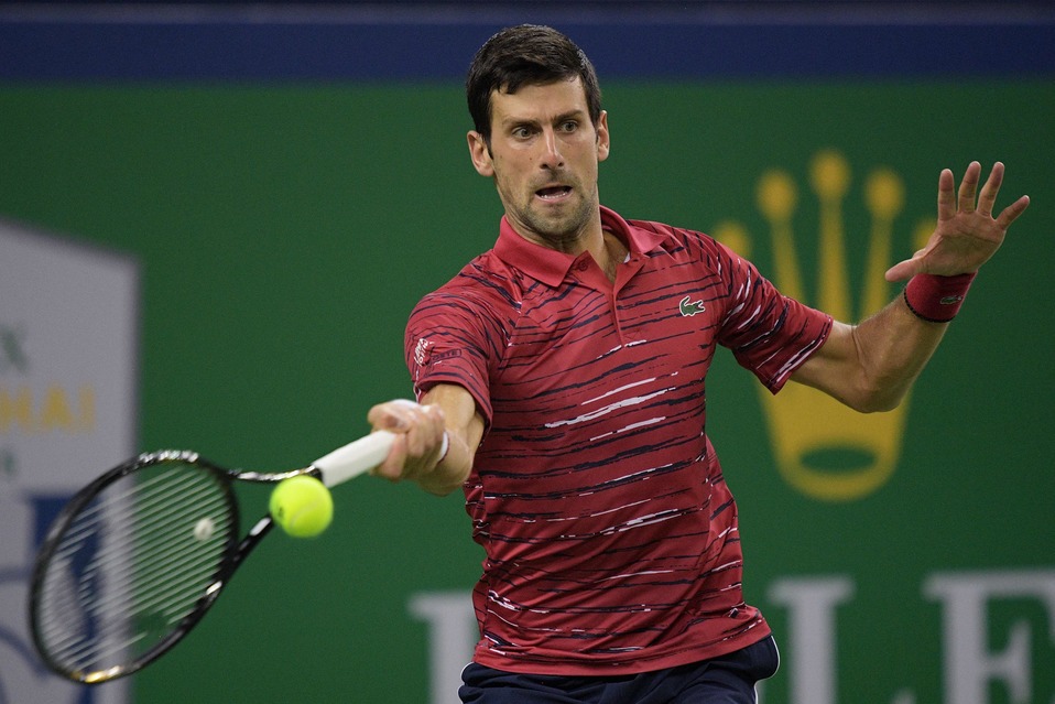 Novak Djokovic en el Masters 1000 de Shanghai (AFP)