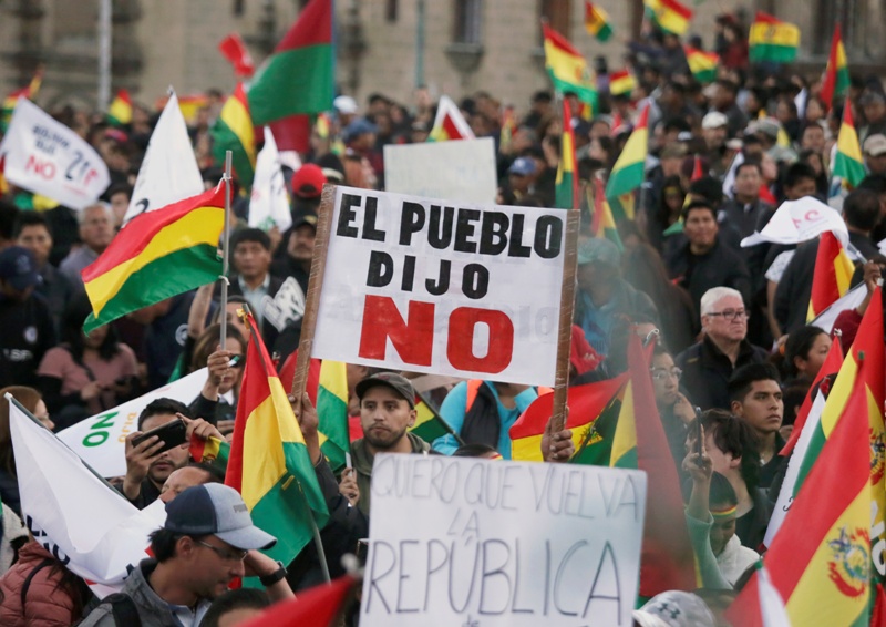 "Bolivia dijo no" era de las consignas más coreadas. (Reuters)