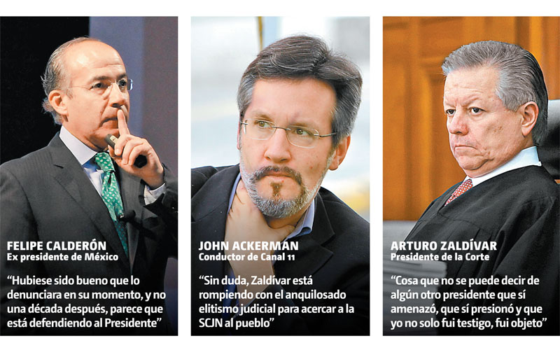 Zaldívar aseguró que incluso él mismo fue objeto de dichas presiones directamente por Calderón, aunque no entró en más detalles. (Especial)