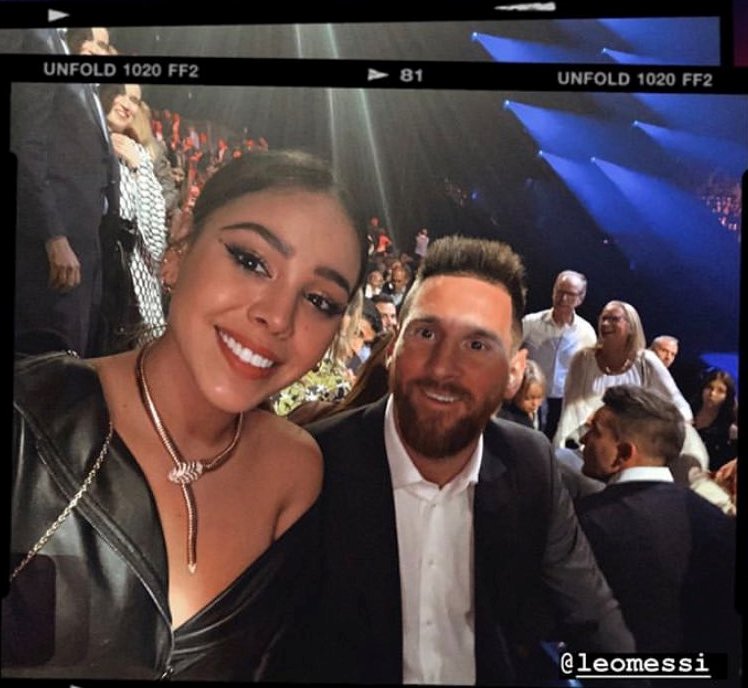 Danna Paola y Lionel Messi (Instagram: @dannapaola)