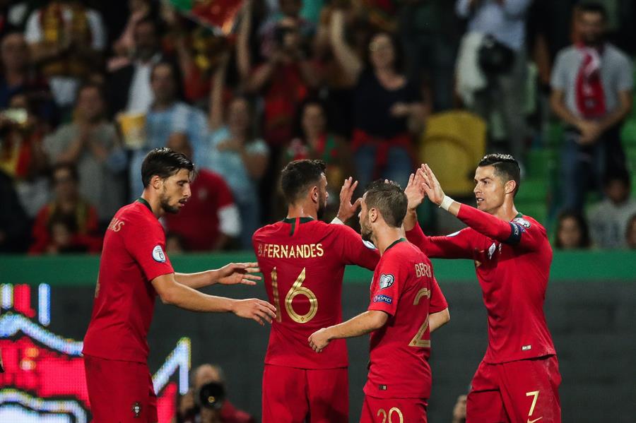 Portugal venció a Luxemburgo rumbo a la Eurocopa 2020 (EFE)