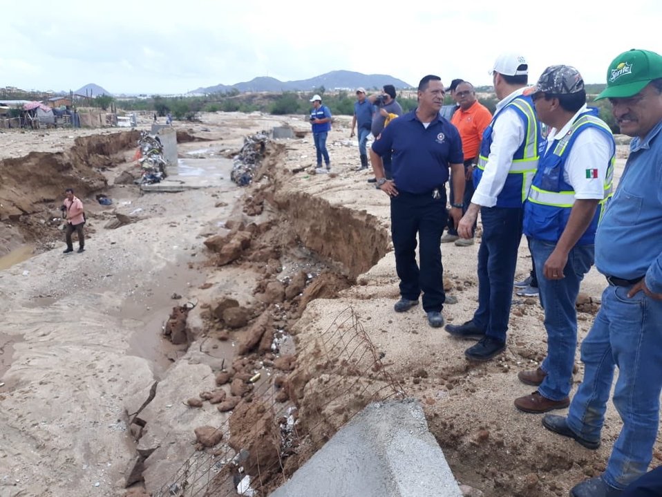 Las autoridades analizan los daños provocados por las lluvias.