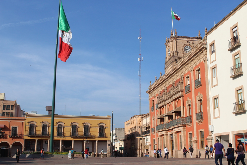 Plaza principal de León, Guanajuato. Foto: Daniela Béjar.