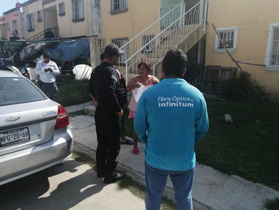 Policía Estatal rescatan a empleado de Telmex.