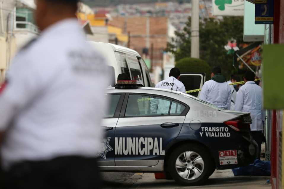 Escena del crimen en la colonia Morelos de Pachuca. (Jorge Sánchez)