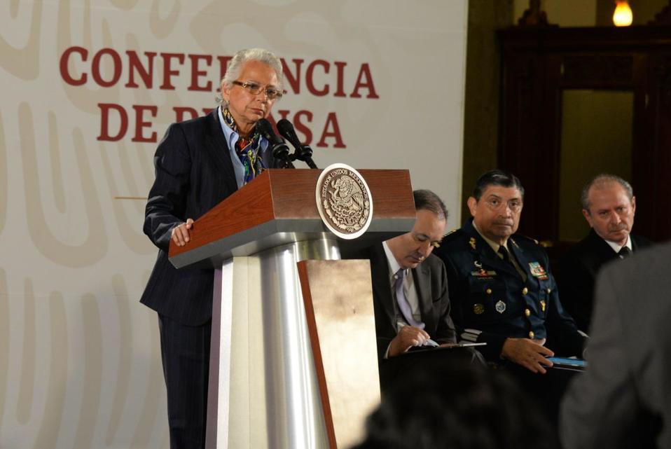 La secretaria de Gobernación, Olga Sánchez Cordero.