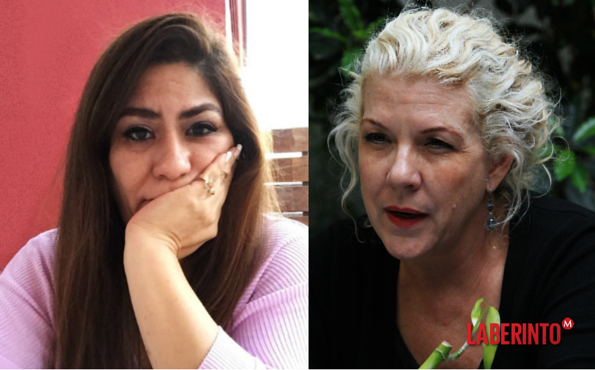 María Rivera y Jennifer Clement, presidentas de PEN México y PEN Internacional, respectivamente. (Foto: Twitter/Juan Carlos Bautista)