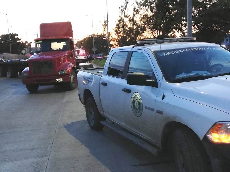 Tráiler involucrado en el accidente.