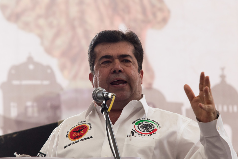 Pedro Haces, secretario general de la Confederación Autónoma de Trabajadores y Empleados de México. (Cuartoscuro)