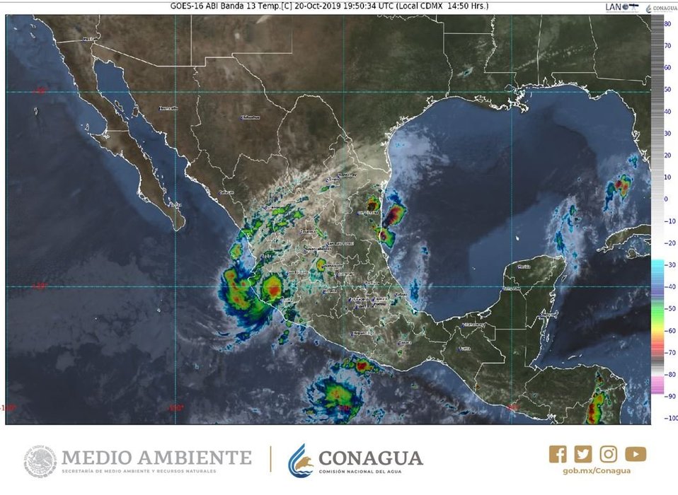 'Priscilla' se debilitó a depresión tropical. (Conagua)
