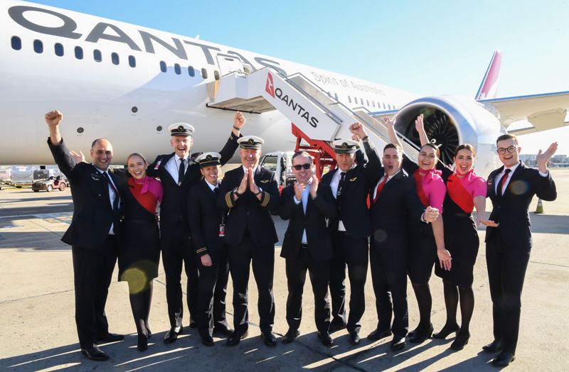 El vuelo experimental QF7879 estuvo en el aire exactamente 19 horas y 16 minutos. (AFP)