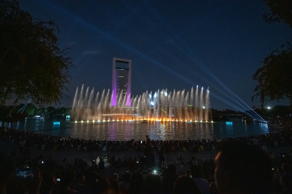 Cada función de Fuentes de Santa Lucía tenía una duración de 15 minutos .Foto: Especial.