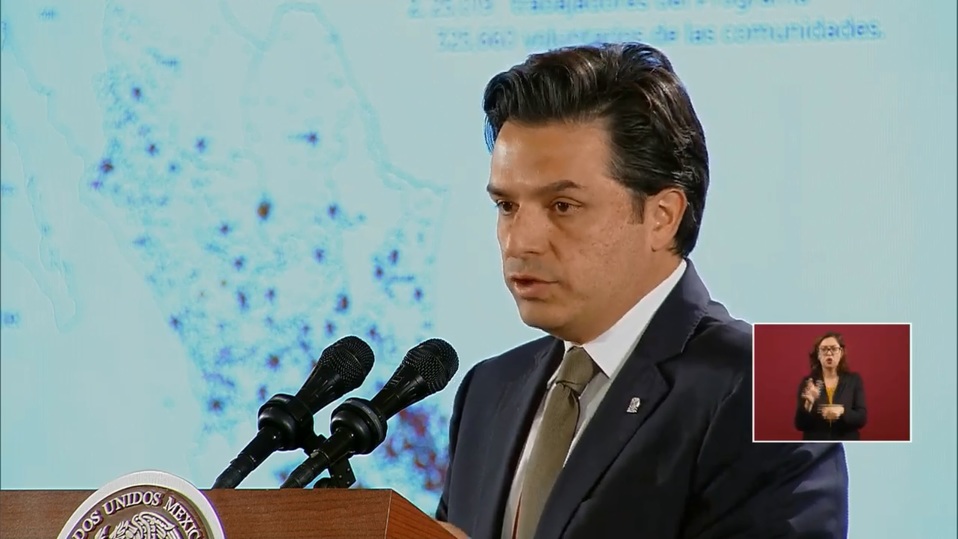 Zoé Robledo, director general del IMSS, en conferencia de prensa. (Milenio)