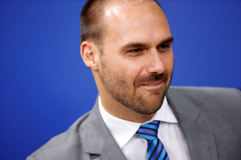 Eduardo Bolsonaro, diputado e hijo del presidente Jair Bolsonaro. (Reuters)