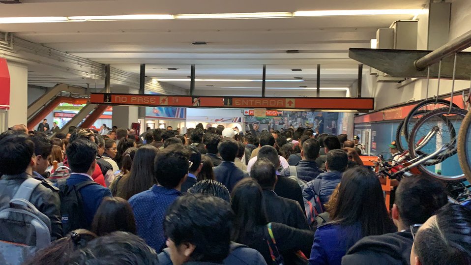 Estación del Metro Auditorio. (Tomado de @jorchortega78)