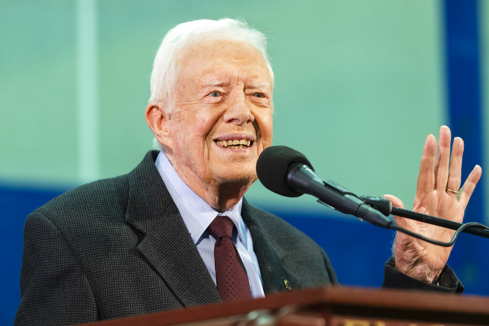 Jimmy Carter en la Universidad de Emory en Atlanta. (AP)