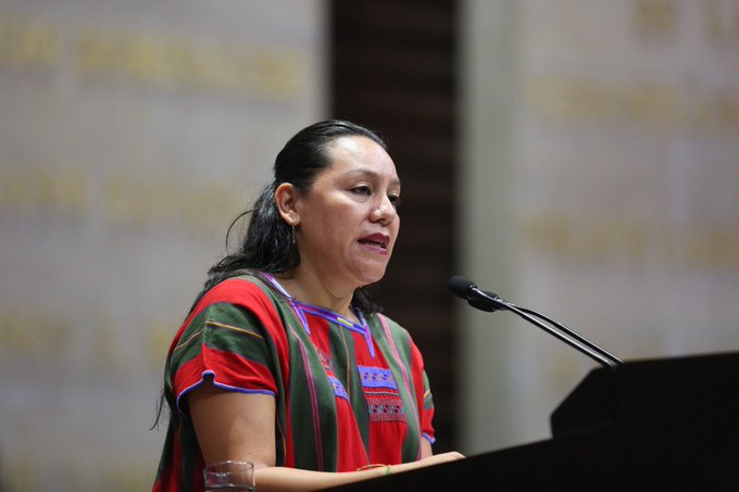 Luisa María Albores, secretaria del Bienestar en su comparecencia ante diputados (@bienestarmx)