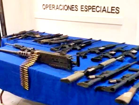 Armas aseguradas en Tamaulipas. (Especial)
