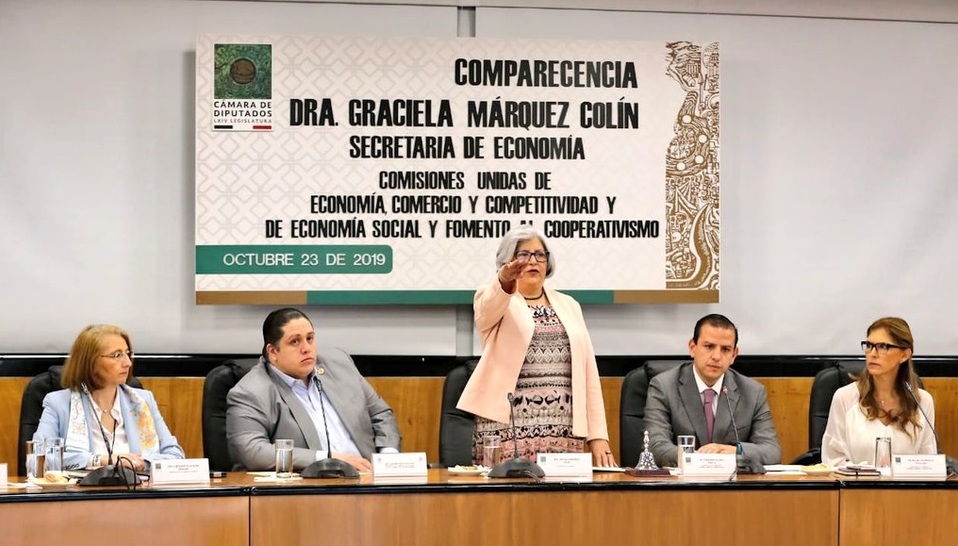 La secretaria de Economía, Graciela Márquez, en comparecencia ante diputados (@GMarquezColin)