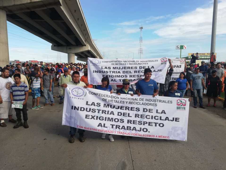 Integrantes del Conimer en Puerto de Altamira Foto: Yazmín Sánchez