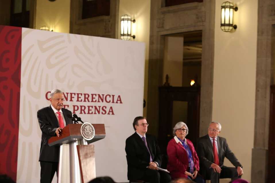Conferencia de prensa matutina en Palacio Nacional. (Octavio Hoyos)