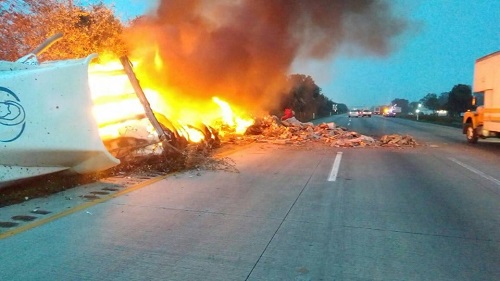 El suceso afectó en tránsito de la zona. (Especial)