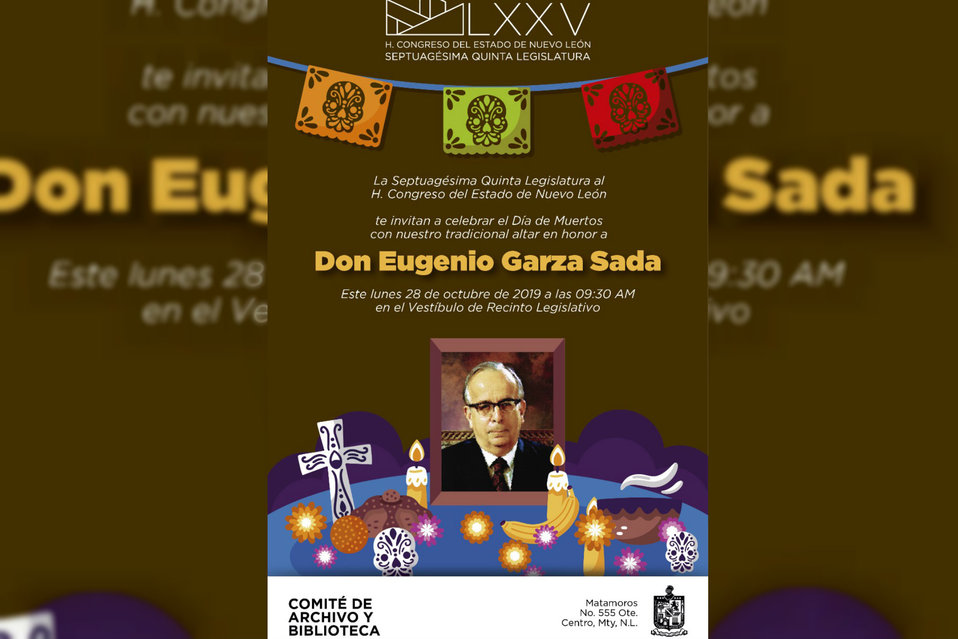 El altar estará ubicado en el vestíbulo del Congreso del Estado. (Especial)