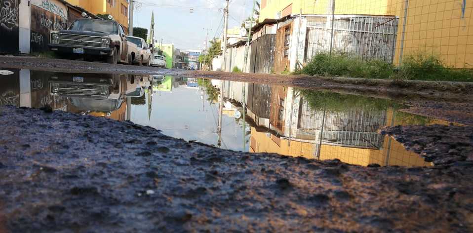 Calle sin pavimentar en la colonia Buenos Aires de la ciudad de León. Jannet Ruiz.