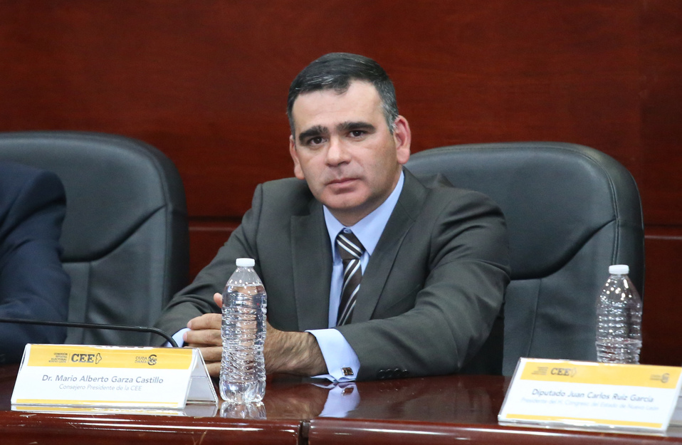 El consejero presidente de la Comisión Estatal Electoral (CEE), Mario Garza Castillo. (Jorge López)