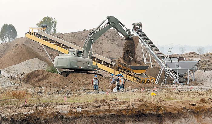 La construcción del aeropuerto Felipe Ángeles apenas inicia. Javier Ríos