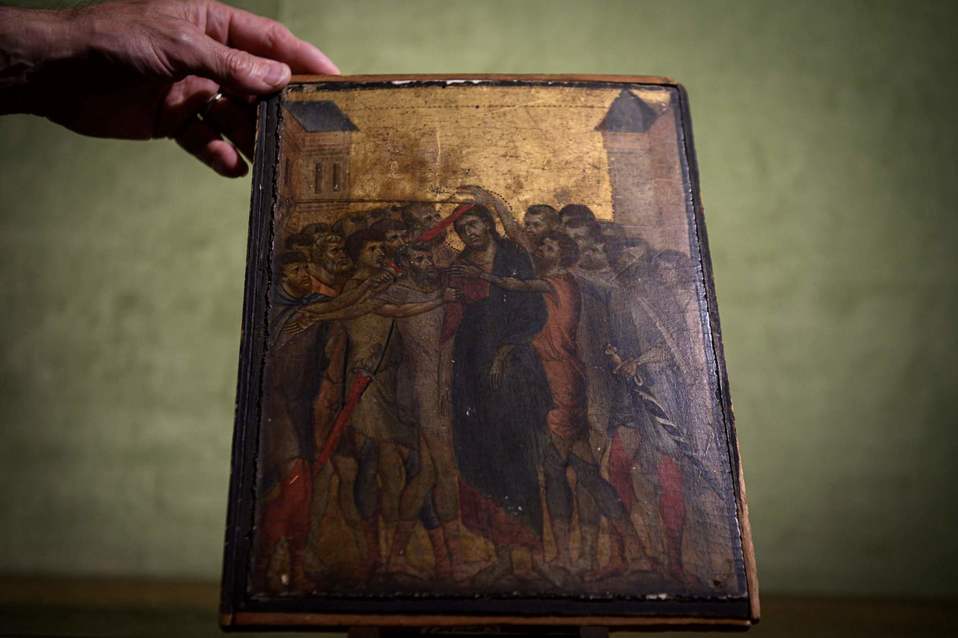 'El Cristo burlado', obra maestra del pintor italiano Comabue (AFP).