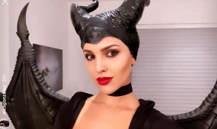 Eiza González se disfraza de Maléfica, personaje de Angelina Jolie, para fiesta de Halloween. (Instagram: eizagonzalez)