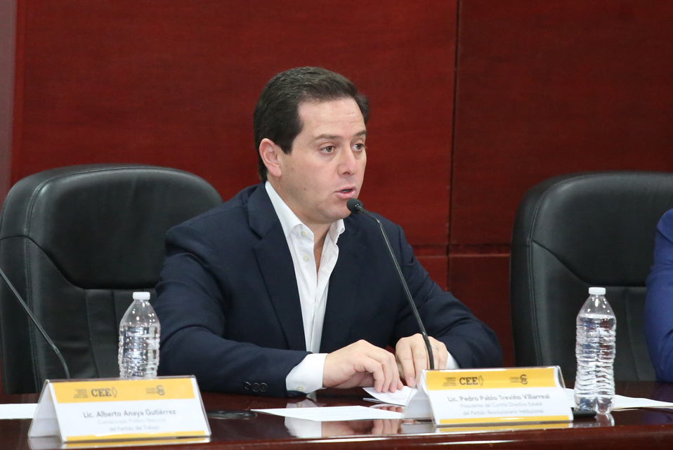 Pedro Pablo Treviño Villarreal, presidente del PRI en Nuevo León. (Jorge López)