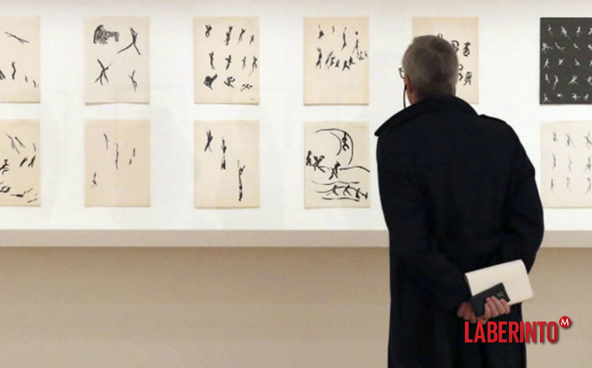 Aspecto de la exposición  'Henri Michaux el otro lado', en el Museo Guggenheim Bilbao. (Foto: EFE)