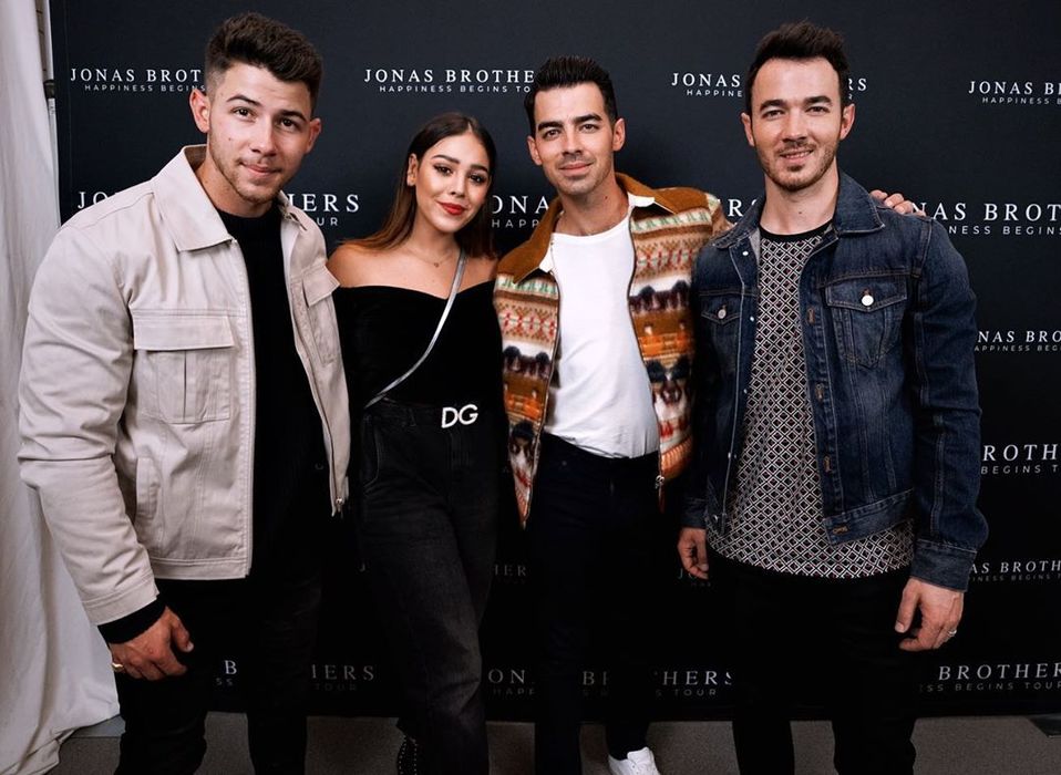 Danna Paola acudió al concierto de los Jonas Brothers (Instagram).