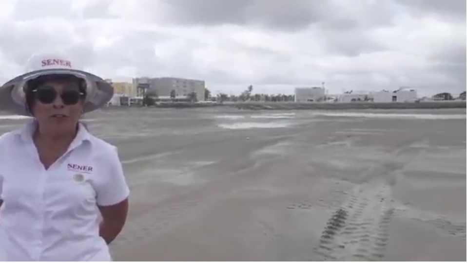 La secretaria afirmó que no inundaciones en el predio. (Captura de pantalla)