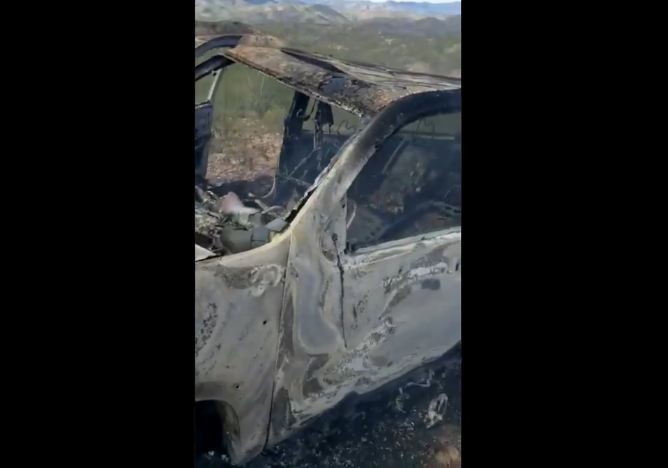 Imagen del ataque a la familia LeBarón en Bavispe, Sonora (Especial)
