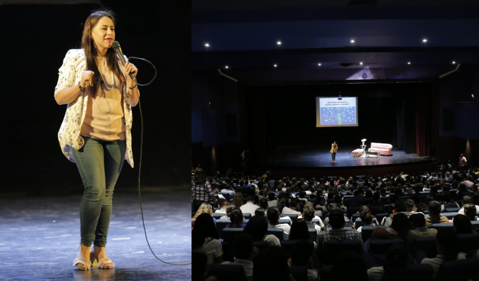 Se realizó una conferencia con estudiantes de secundaria y preparatoria para advertirles los riesgos del sexting. (Mauricio Román)